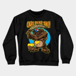 Care Bear This bear with baseball bat Crewneck Sweatshirt